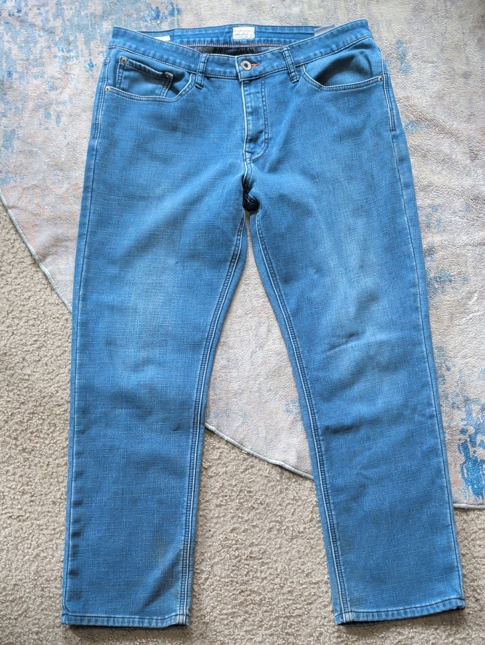 Weatherproof Men's Straight Jeans in Light Blue 34x30